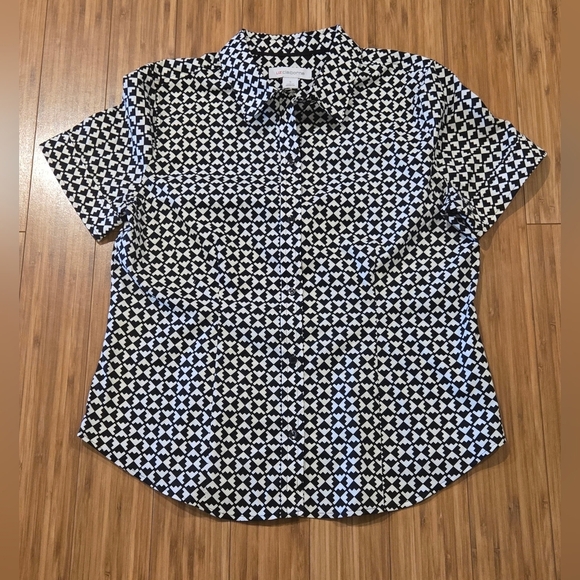 NWOT Liz Claiborne Geometric Shirt - Picture 1 of 7